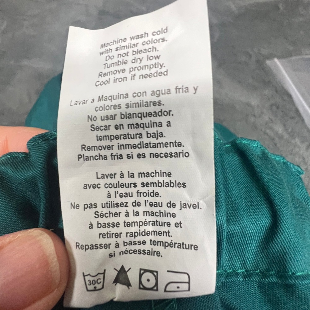 Dickies Gen Flex Scrub Pants Hunter Green Stretch Cargo Utility Medium - Picture 10 of 11